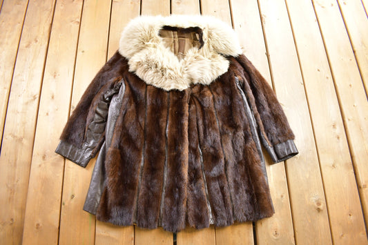 Vintage 1970s Brown Mink Fur Coat / Vintage Mink Jacket / Authentic Fur / Made In USA / True Vintage