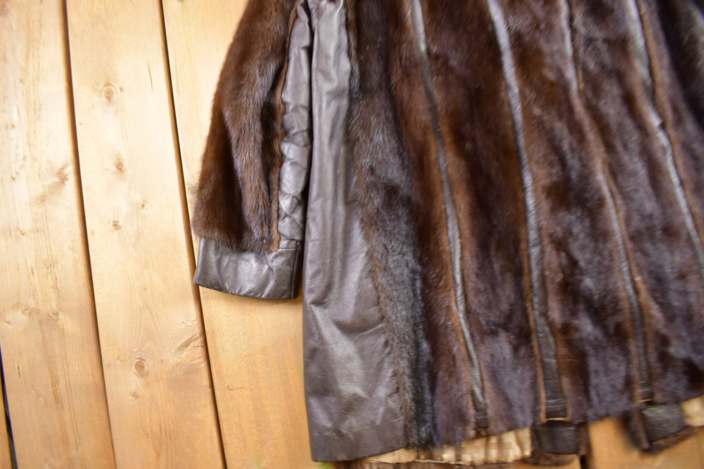 Vintage 1970s Brown Mink Fur Coat