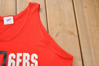 Vintage 1990s Philadelphia 76ers NBA Tank Top Sleeveless T Shirt 90s Sportswear