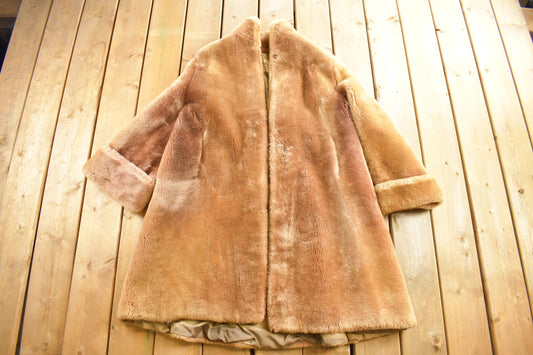 Vintage 1970s Full Length Sheered Mink Fur Coat / Vintage Mink Jacket / Shaved Fur / Made In USA / True Vintage