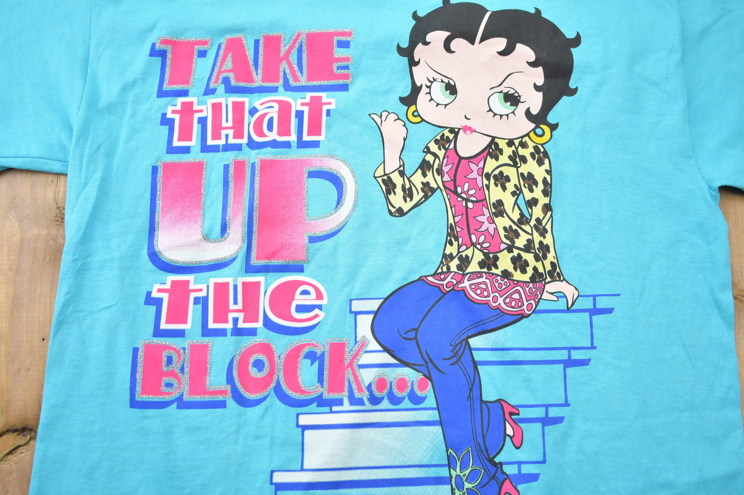 Vintage 2000 Betty Boop Take That Up the Block Graphic T-Shirt / 2000s Graphic Tee / Vintage Betty Boop / Y2K