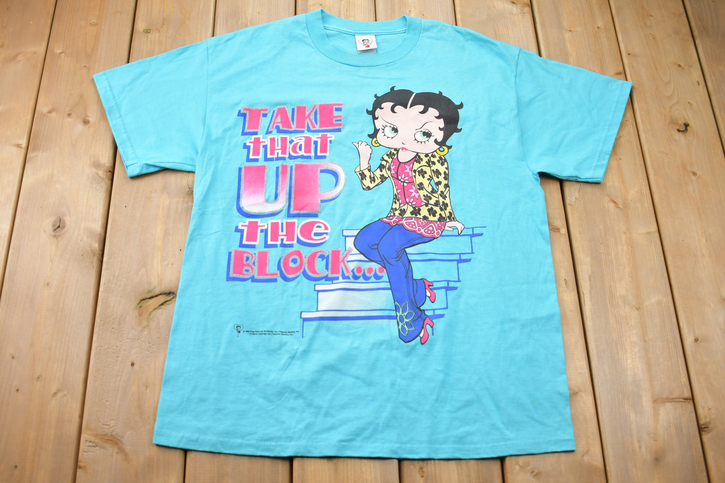 Vintage 2000 Betty Boop Take That Up the Block Graphic T-Shirt / 2000s Graphic Tee / Vintage Betty Boop / Y2K