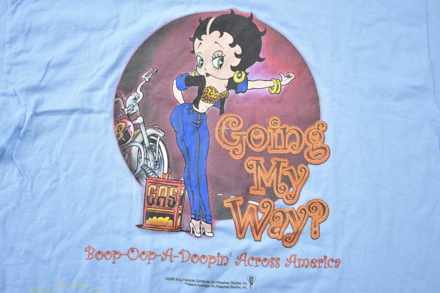 Vintage 2003 Betty Boop Going My Way Boop Ooop A Doopin Across America Graphic T-Shirt / 2000s Graphic Tee / Vintage Betty Boop / Y2K