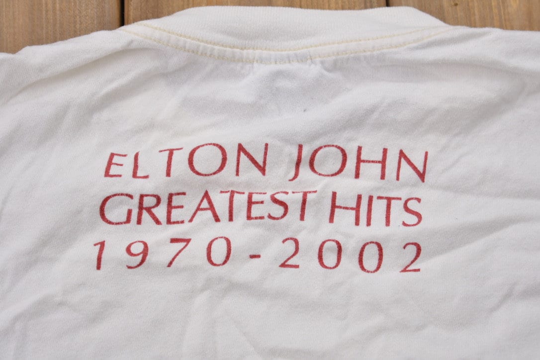 Vintage 2002 Elton John Greatest Hits T-Shirt / Vintage Concert Tee / Elton John / 90s / Streetwear / Concert Tee