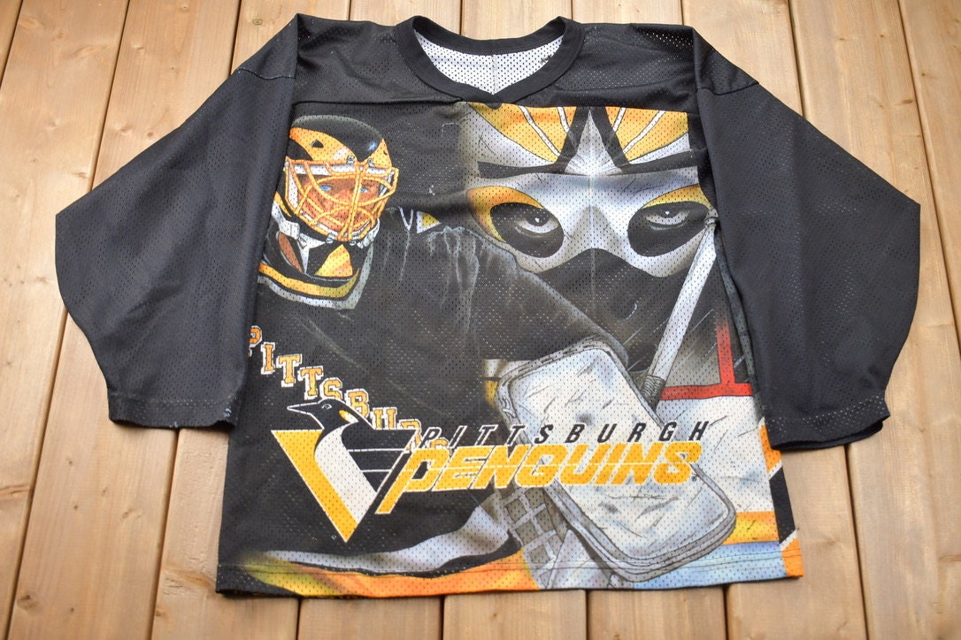 Vintage 1990s Pittsburgh Penguins NHL CCM Hockey Jersey /All Over Print / Pittsburgh Penguins / Sportswear / Made In USA