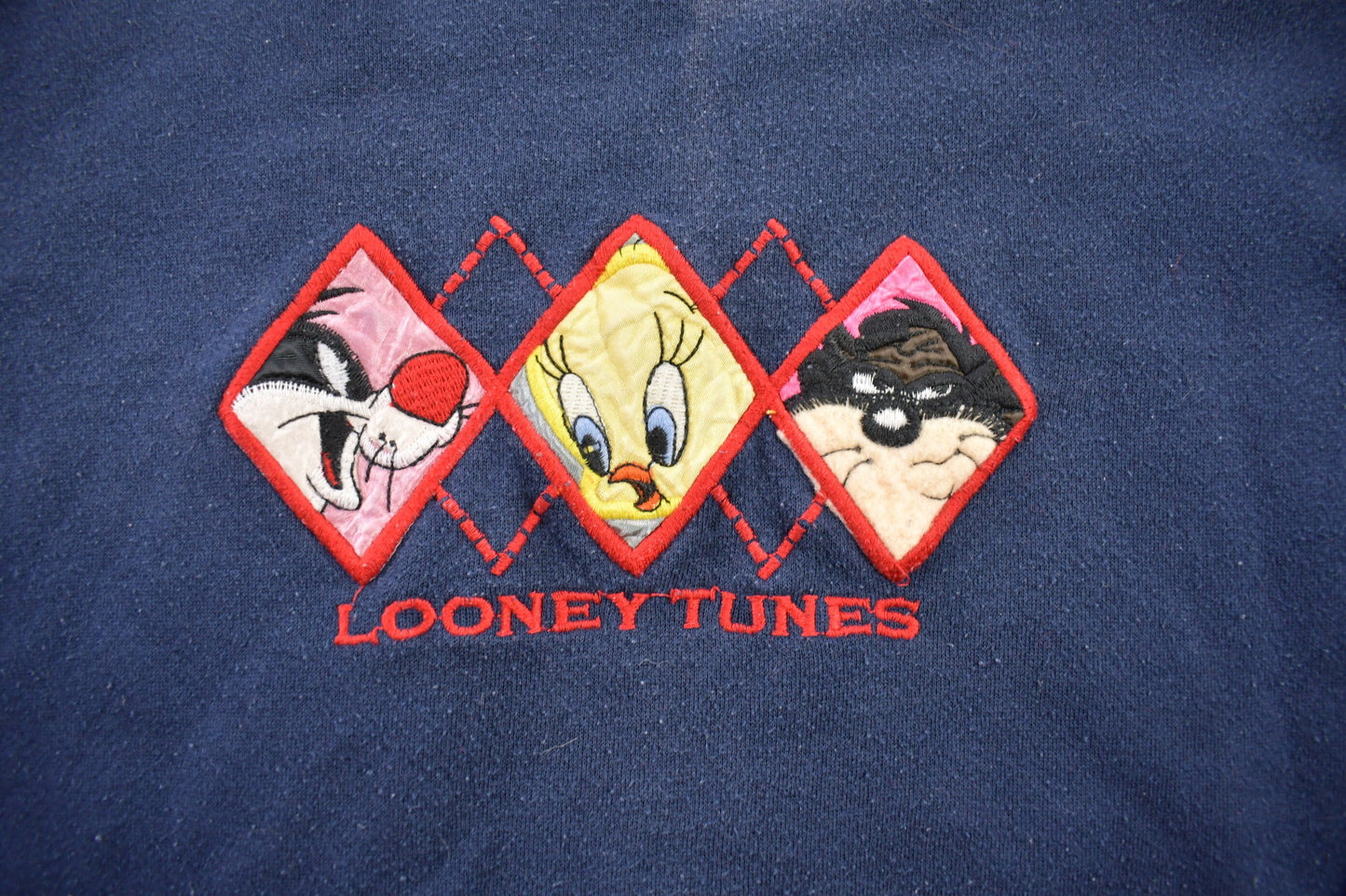 Vintage 1990s Looney Tunes Crewneck / Vintage Sweatshirt / Warner Bros / Embroidered / Cartoon Sweater / Tultex