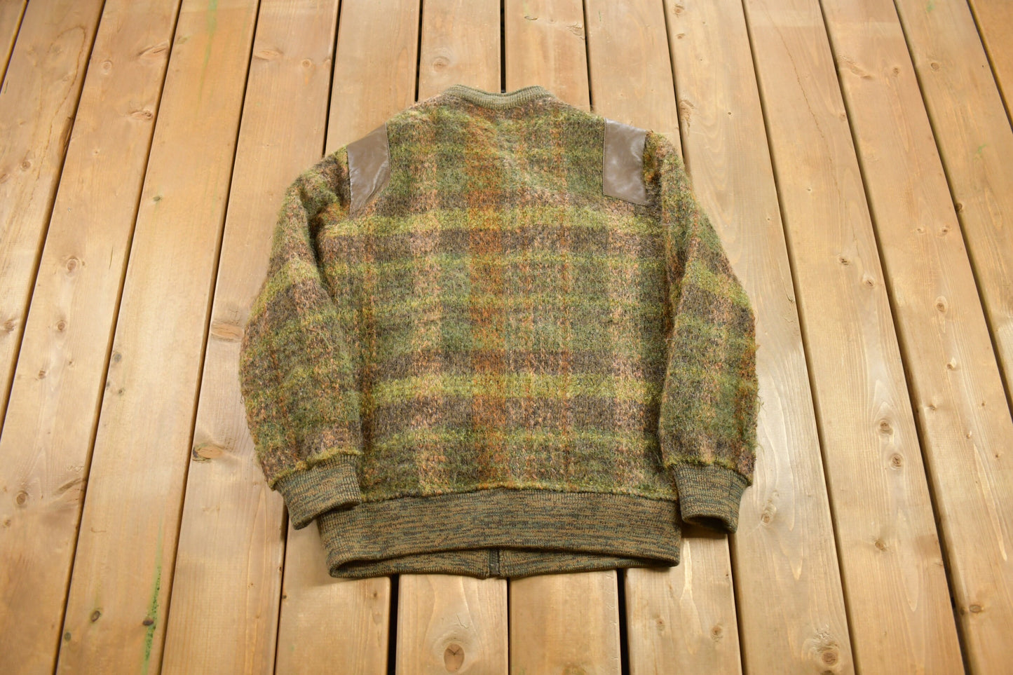 Vintage 1970s Magliapelle Wool Knit Winterized Jacket / Vintage Wool Coat / Plaid Jacket / Outdoor / Winter / Hunting Jacket