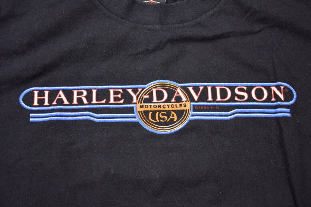 Vintage 1999 Harley Davidson Motorcycles USA Nothern Utah Ogden T-Shirt / Made In USA / Biker Tee / Souvenir T Shirt