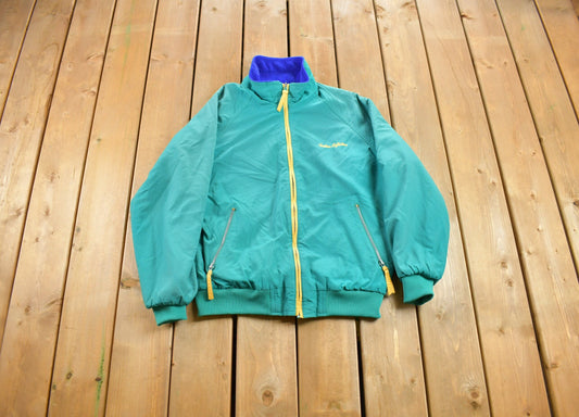 Vintage 1990s Northern Reflections Teal Ski Jacket / Ski Jacket / Canadian Jacket / Vintage Windbreaker / Insulated / Winterized