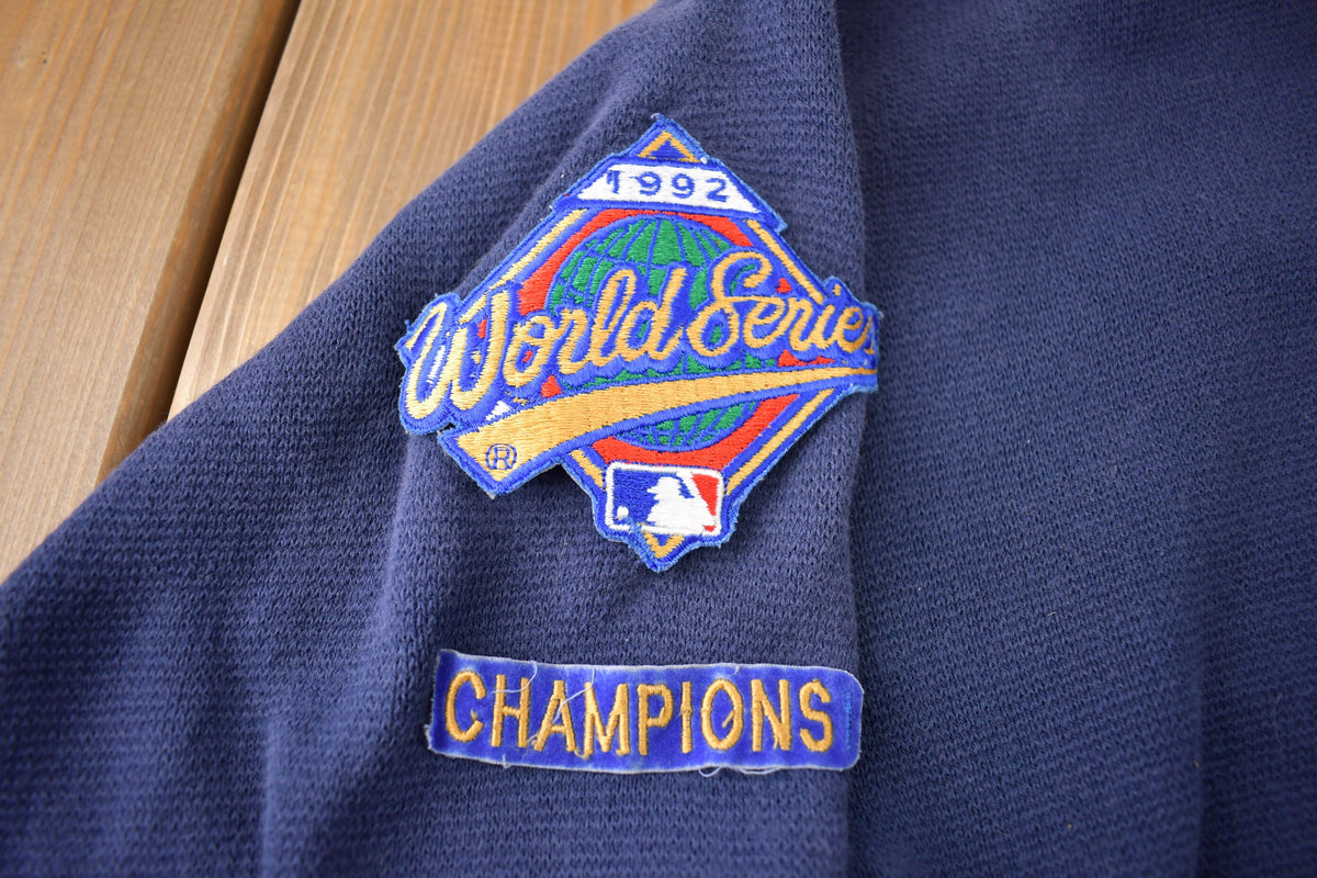 Vintage 1992 Toronto Blue Jays Champions MLB Graphic Quarter Zip Sweatshirt