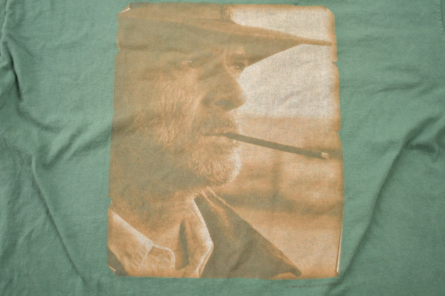 Vintage 1995 Auto Body Express Smoking Cowboy Graphic T Shirt / Western Cowboy Style / Streetwear / Made In USA / Single Stitch