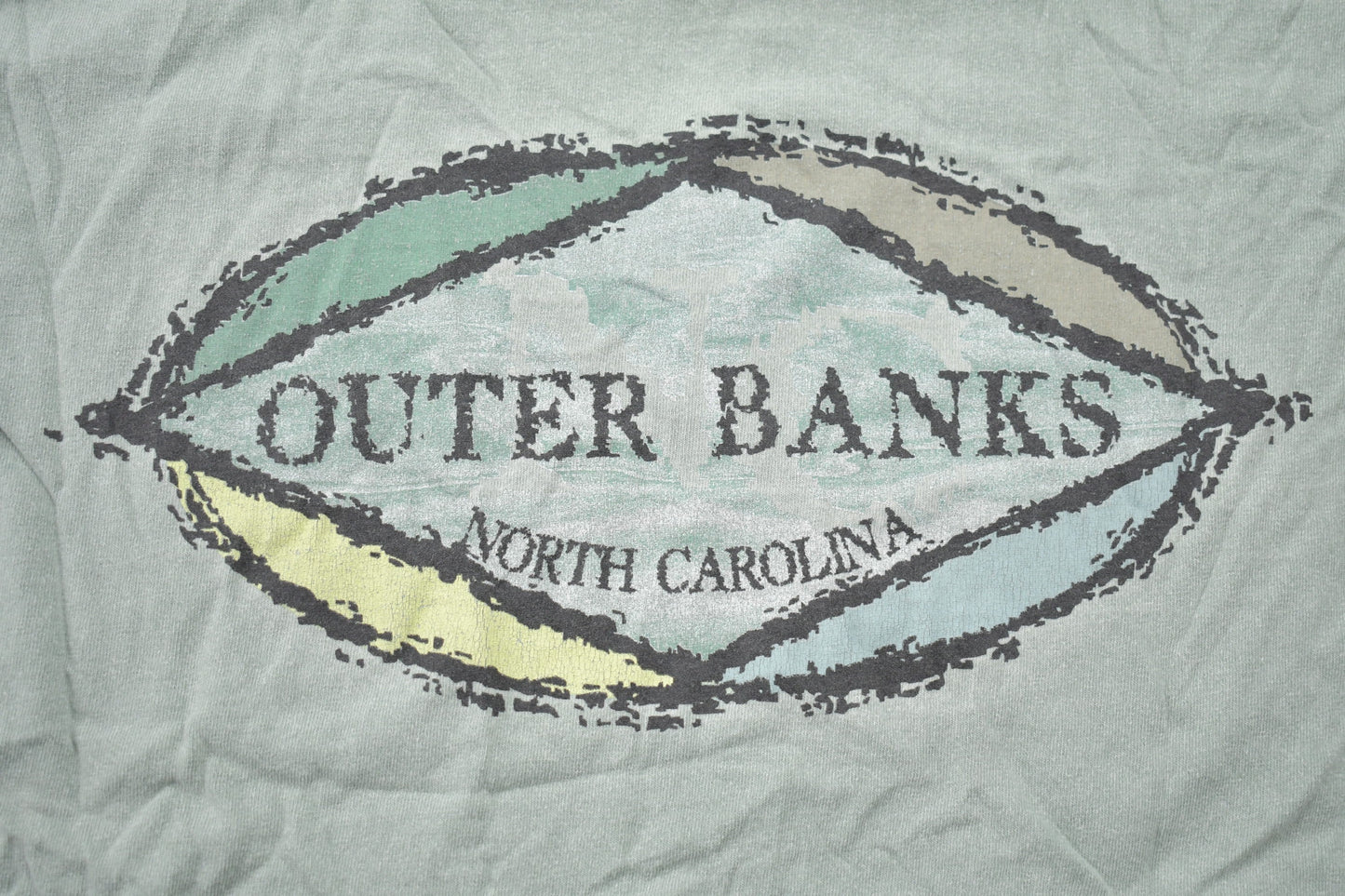 Vintage 1990s Outer Banks North Carolina Graphic T Shirt / Vintage T Shirt / Streetwear / Rare Vintage / Made In USA