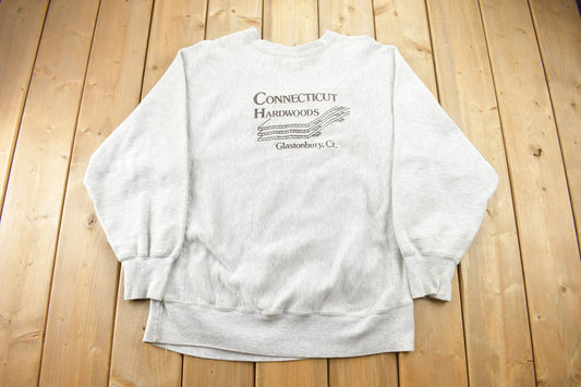 Vintage 1980s Connecticut Hardwoods Champion Reverse Weave Warmup Sweatshirt / Vintage Champion / Made IN USA / Streetwear