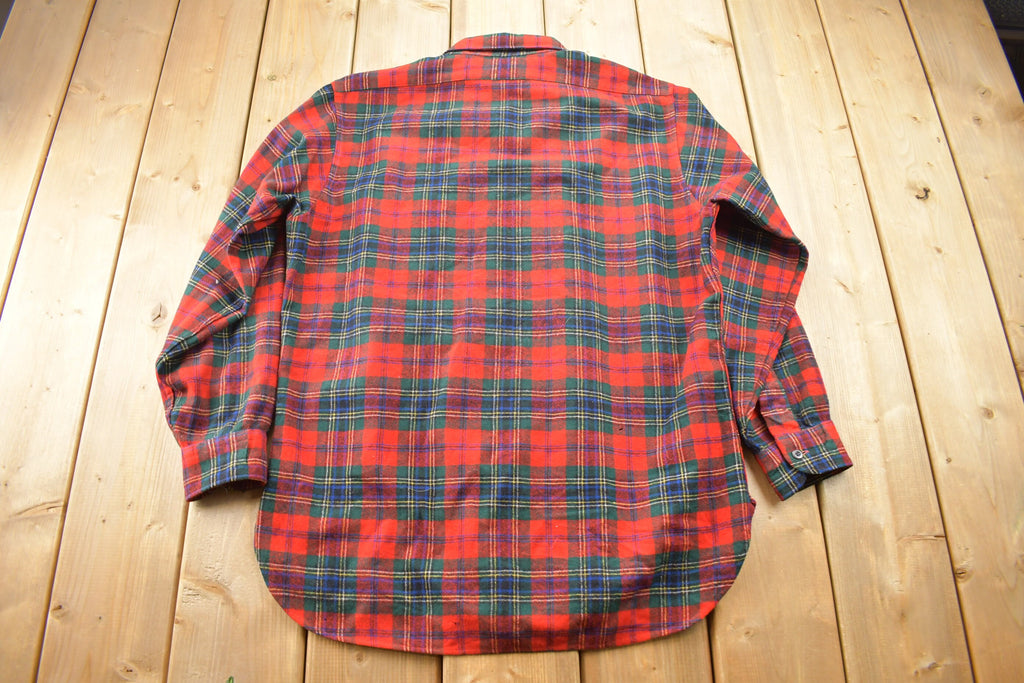Vintage 1970s Country Traditionals Pendleton Plaid Button Up Board Shirt
