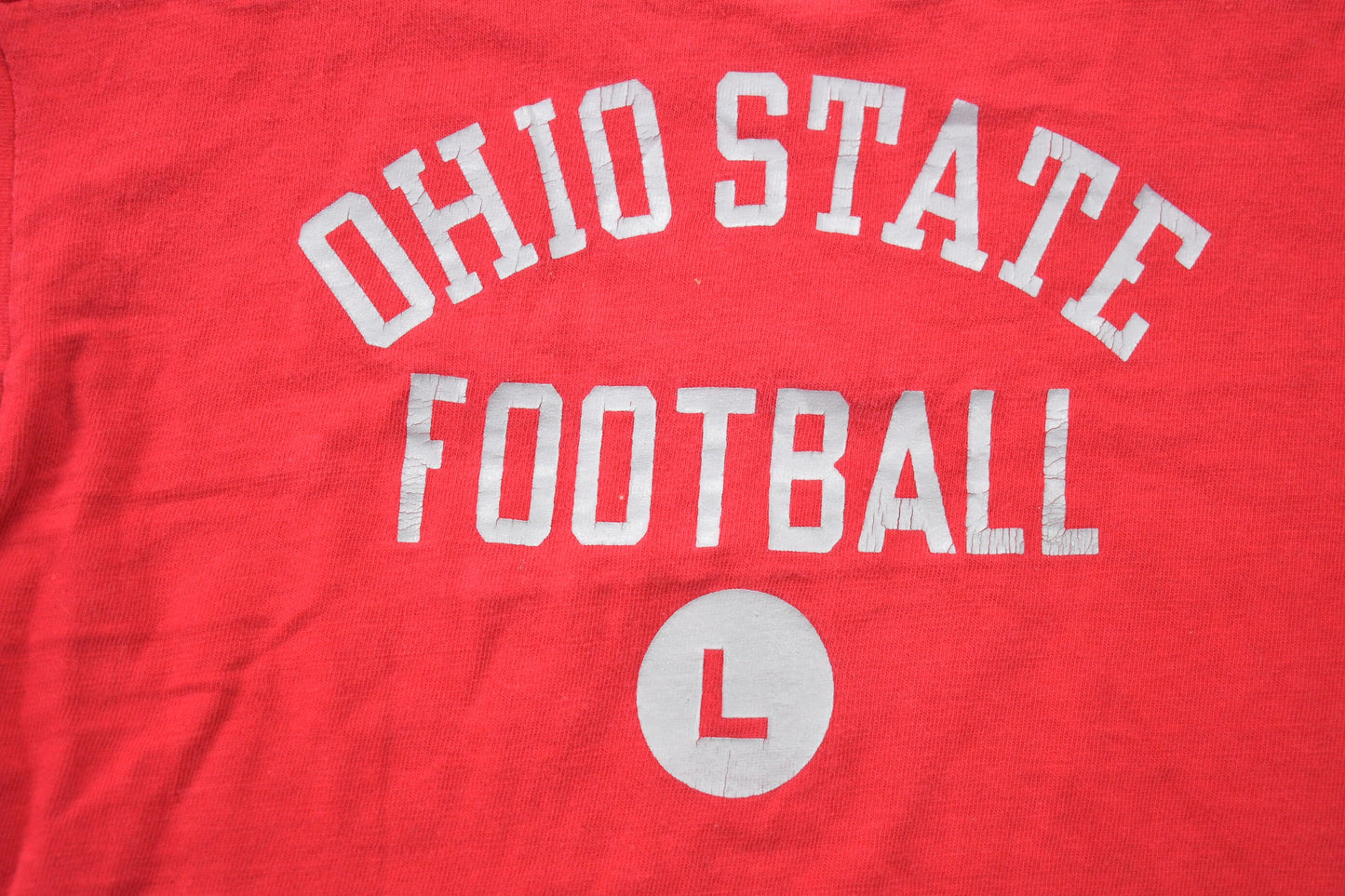 Vintage 1980s Ohio State Football Collegiate Champion Long Sleeve T Shirt / NCAA / Single Stitch / Sportswear / OSU / Made In USA