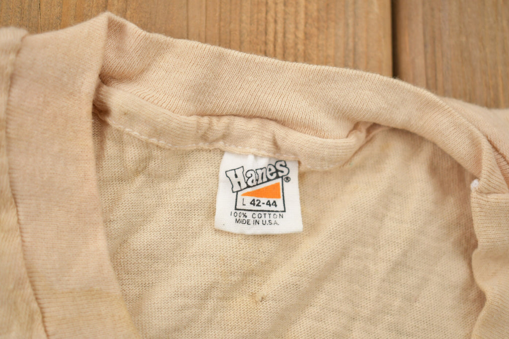 Vintage 1980s Brooklyns Finest Flock Print T-Shirt