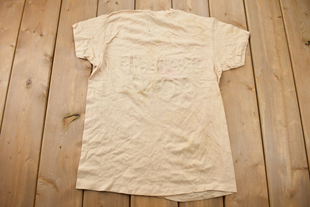 Vintage 1980s Brooklyns Finest Flock Print T-Shirt