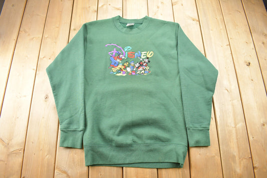 Vintage 1990s Walt Disney Embroidered Crewneck / Vintage Sweatshirt / Vintage Disney / The Disney Store / Embroidered