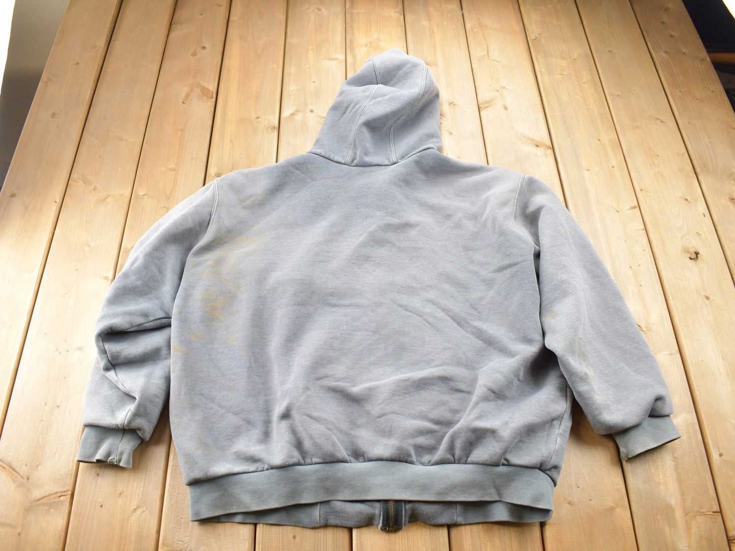 Vintage 1990s Sun Faded Carhartt Zip Up Hoodie / 90s Hoodie / Vintage Sweater / Vintage Carhartt / Distressed / Vintage Workwear