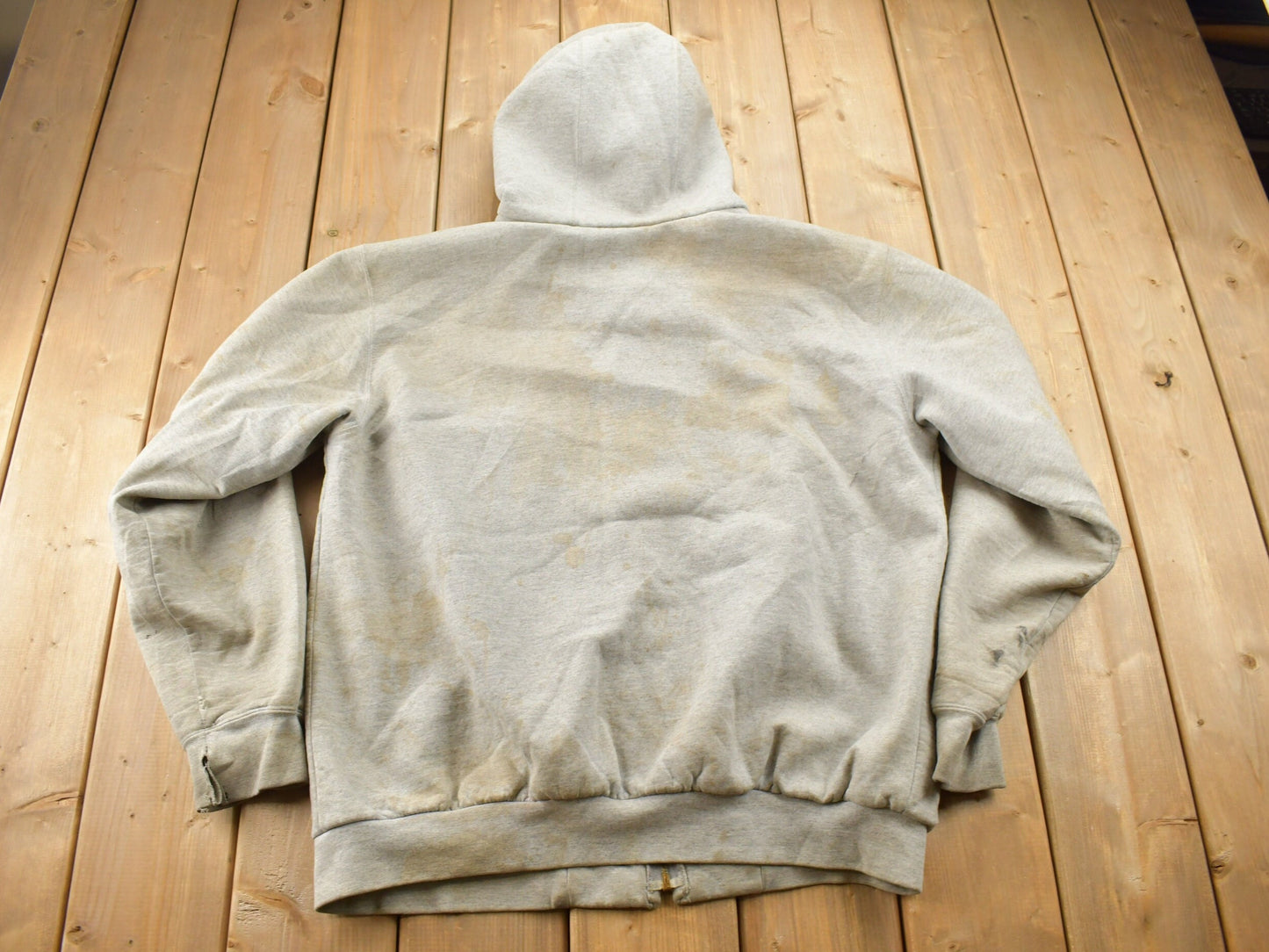 Vintage 1990s Carhartt Zip Up Hoodie / 90s Hoodie / Vintage Sweater / Vintage Carhartt / Distressed / Vintage Workwear