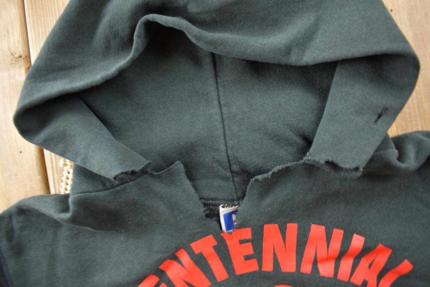 Vintage 1990s Centennial Track Russell Athletics Hoodie / 90s Hoodie / Vintage Sweater / Collegiate Hoodie