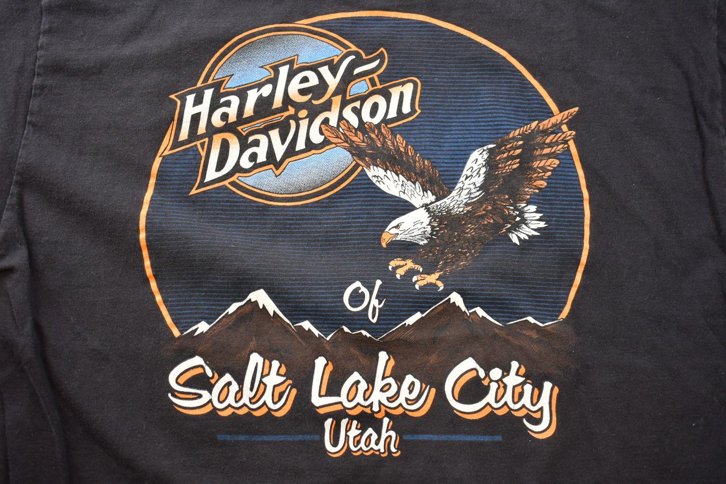 Vintage 1993 Harley Davidson of Salt Lake City Utah T-Shirt / Single Stitch / Made In USA / Biker Tee / Souvenir T Shirt