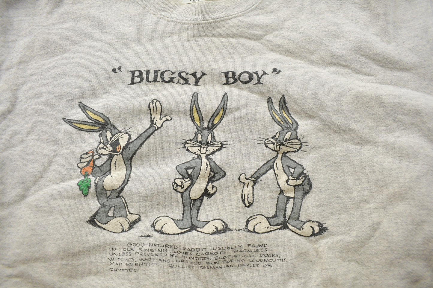 Vintage 1990s Looney Tunes Bugs Bunny Crewneck Sweatshirt / American Vintage / Vintage Cartoons / Warner Bros