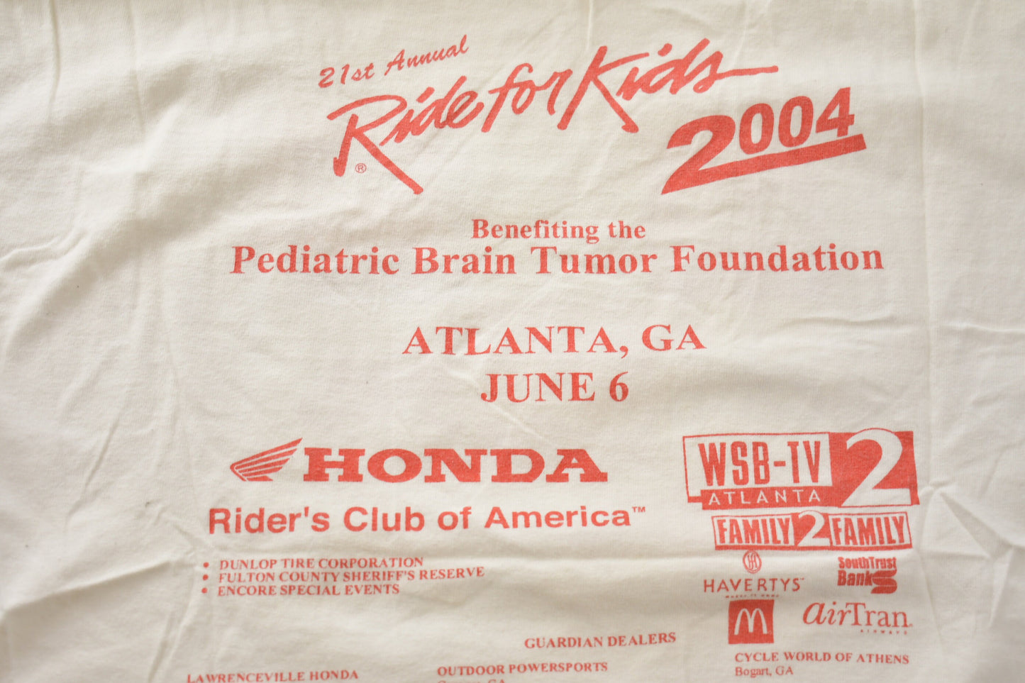 Vintage 2004 Ride for Kids Motorcycles T-Shirt / Biker Tee / Souvenir T Shirt