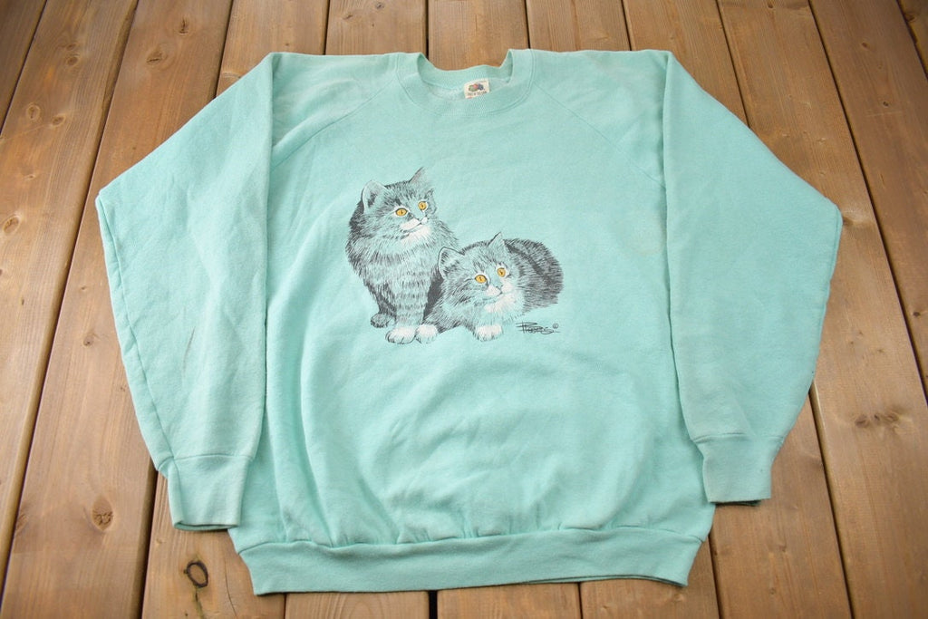 Vintage 1990s 2 Kittens Crewneck