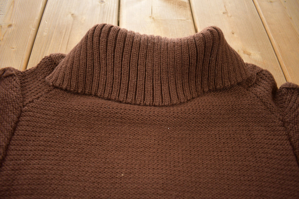 Vintage 1970s Brown Knit Cardigan Jacket