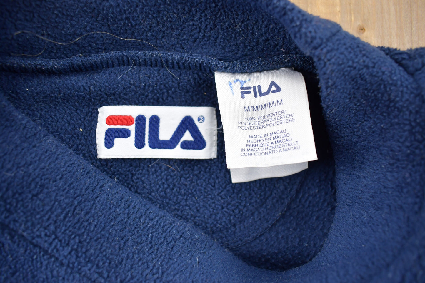 Vintage 1990s Fila Fleece Crewneck Sweatshirt / 90s Crewneck / Streetwear / Embroidered