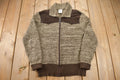 Vintage 1970s Cowboy Suede Cardigan Sweater