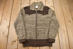 Vintage 1970s Cowboy Suede Cardigan Sweater