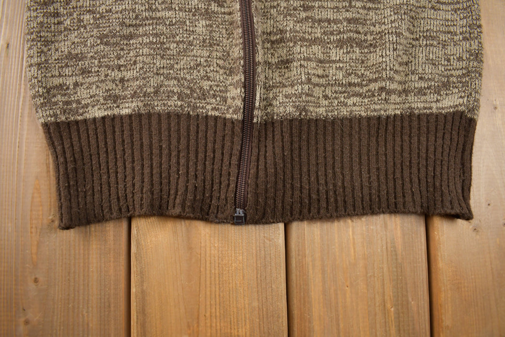 Vintage 1970s Cowboy Suede Cardigan Sweater