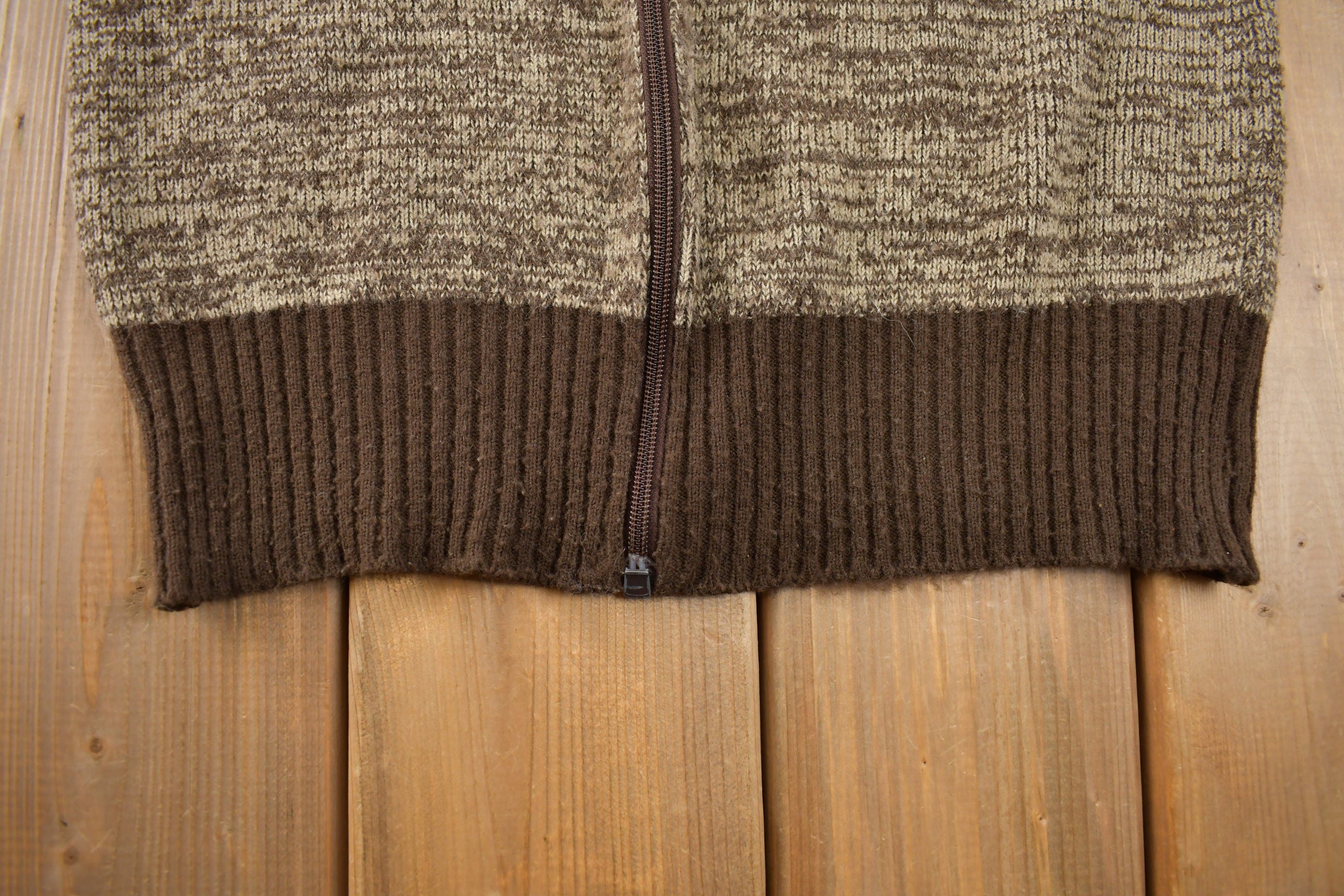 Vintage 1970s Cowboy Suede Cardigan Sweater