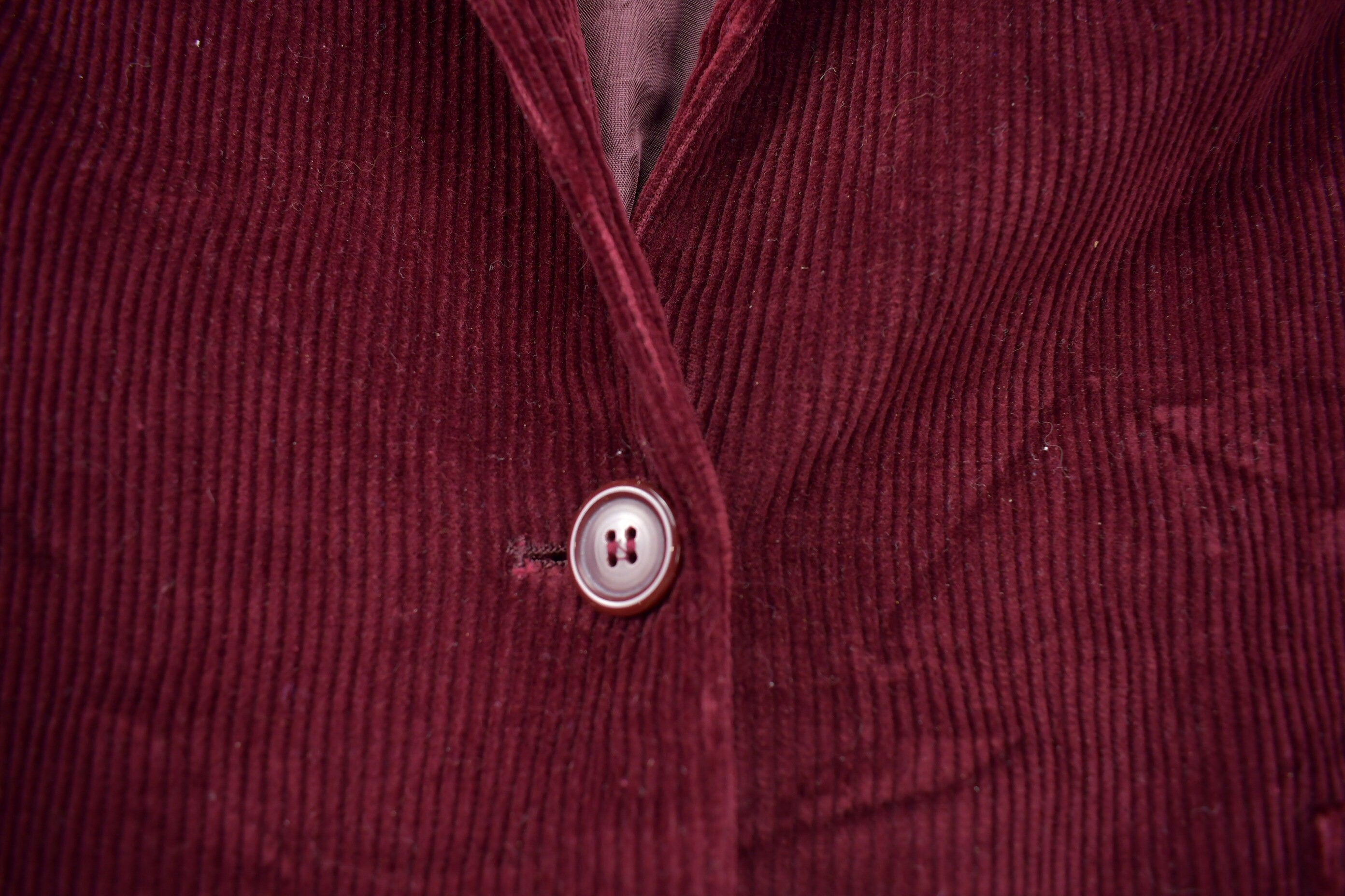 Vintage 1970s Burgundy Corduroy Blazer