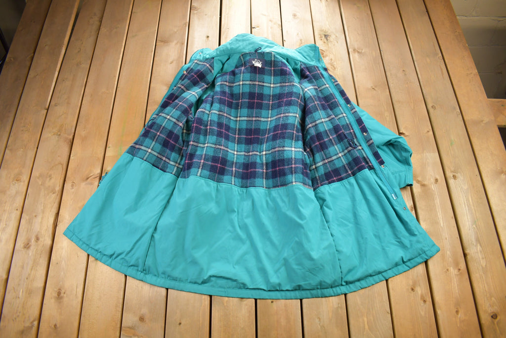 Vintage 1980s Woolrich Puffer Plaid Ski Jacket