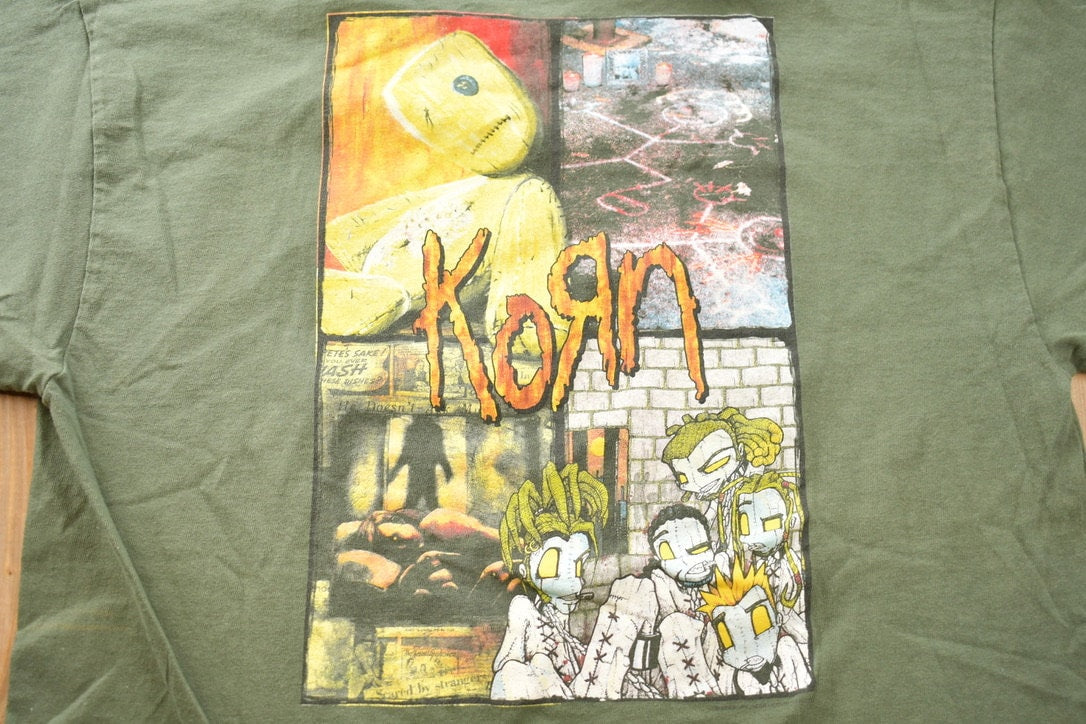 Vintage 2000 Korn Follow The Leader Band T-shirt / Band Tee / Everybody's Got Issues Do You?" / 90s T-shirt / Music Promo / Giant