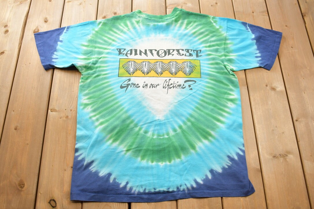 Vintage 1989 Grateful Dead Rainforest Gone in Our Lifetime Band Graphic / Vintage T-Shirt / Single Stitch / Concert / Tour / Made In USA /