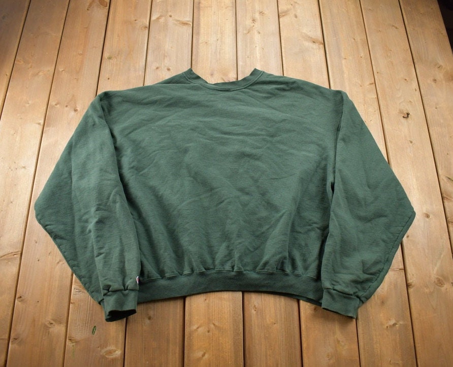 Vintage 1990s Green Champion Sweatshirt / Vintage Champion / Vintage Pullover / Streetwear / Athleisure Sportswear