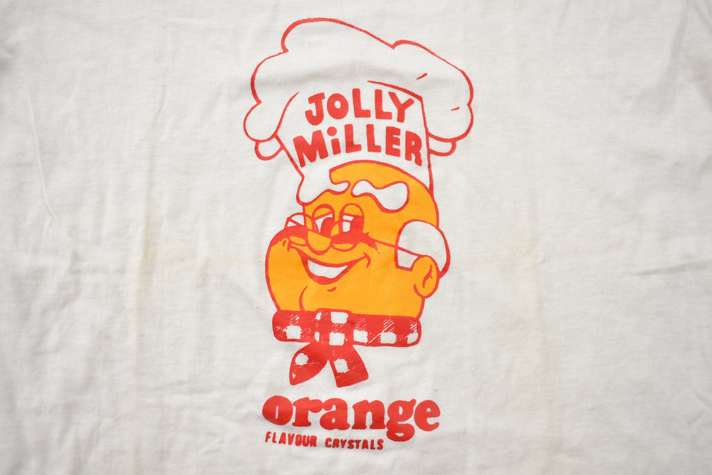 Vintage 1970s Jolly Miller Orange Graphic T Shirt