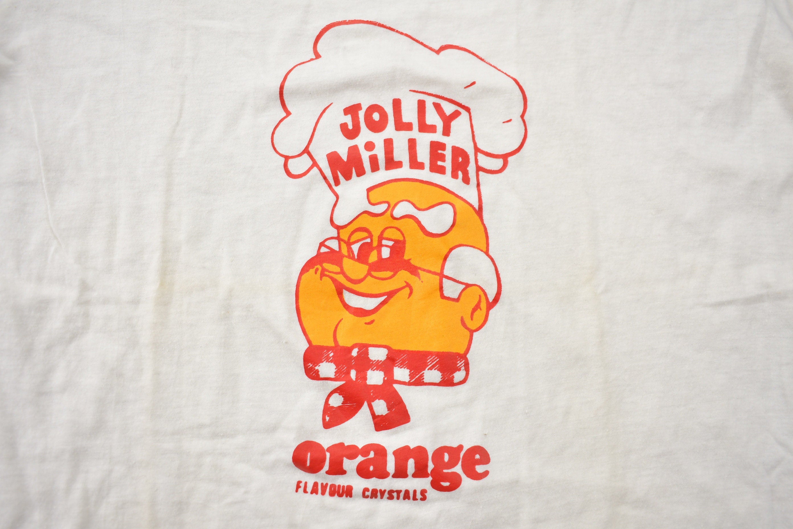 Vintage 1970s Jolly Miller Orange Graphic T Shirt
