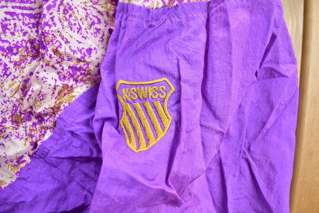 Vintage 1990s K-Swiss Satin Bomber Jacket