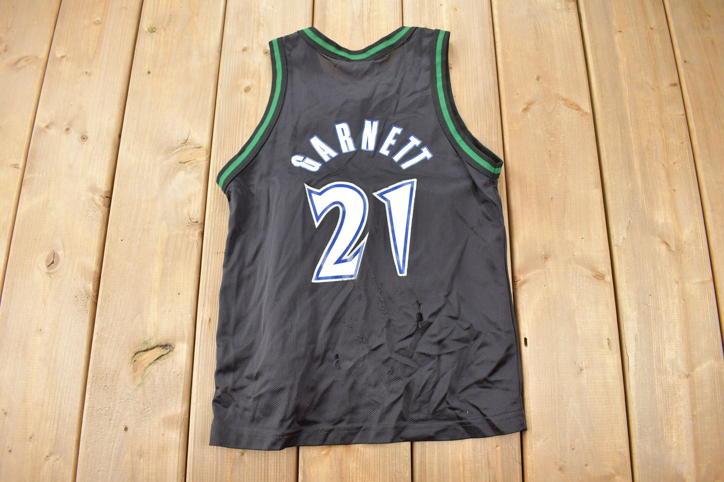 Vintage 1990s Minnesota Timberwolves NBA Kevin Garnett Basketball Jersey / Champion Basketball Jersey / 90s Jersey / Youth Size