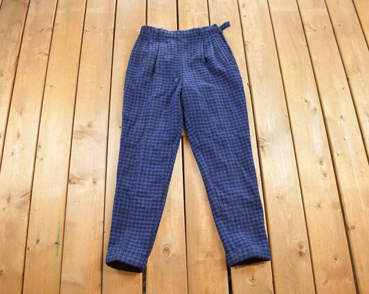 Vintage 1990s GAP Wool Trousers Size 29x27 / 1990s Wool Pants / Streetwear / Houndstooth Design / Vintage Workwear / Wool Pants