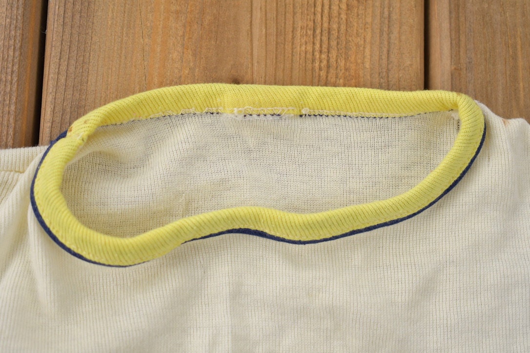 Vintage 1980s Disney Mickey Mouse Tennis Graphic Ringer T-Shirt