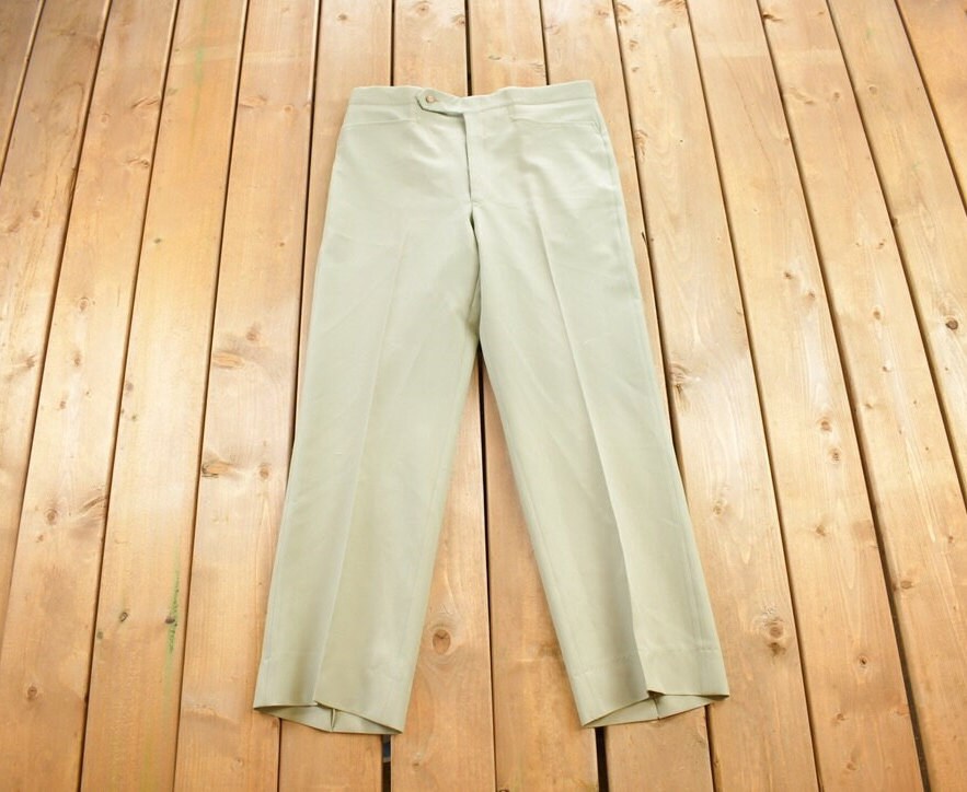 Vintage 1980s Wool Sansabelt Trousers Size 38x29