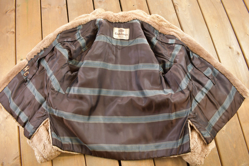 Vintage 1970s Giddings Brown Fur Coat