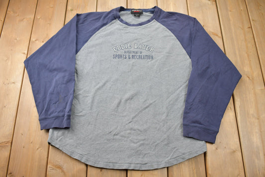 Vintage Y2K Eddie Bauer Sport Department of Sports and Recreation Long Sleeve T-Shirt  / 90s Sweater / Vintage / Essential / Streetwear