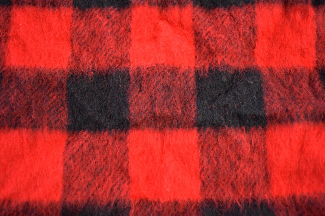 Vintage 1990s Wool Buffalo Plaid Jacket / Vintage Wool Coat / Plaid Jacket / Outdoor / Winter / Made In Canada / Hunting Jacket